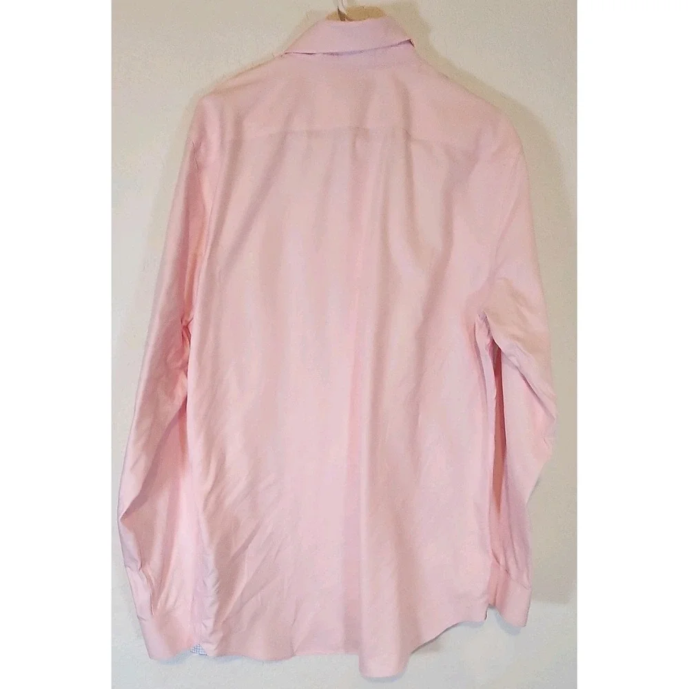 Banana Republic Grant Fit Pink Non-Iron Men's Dress Shirt L 16-16.5 34/35